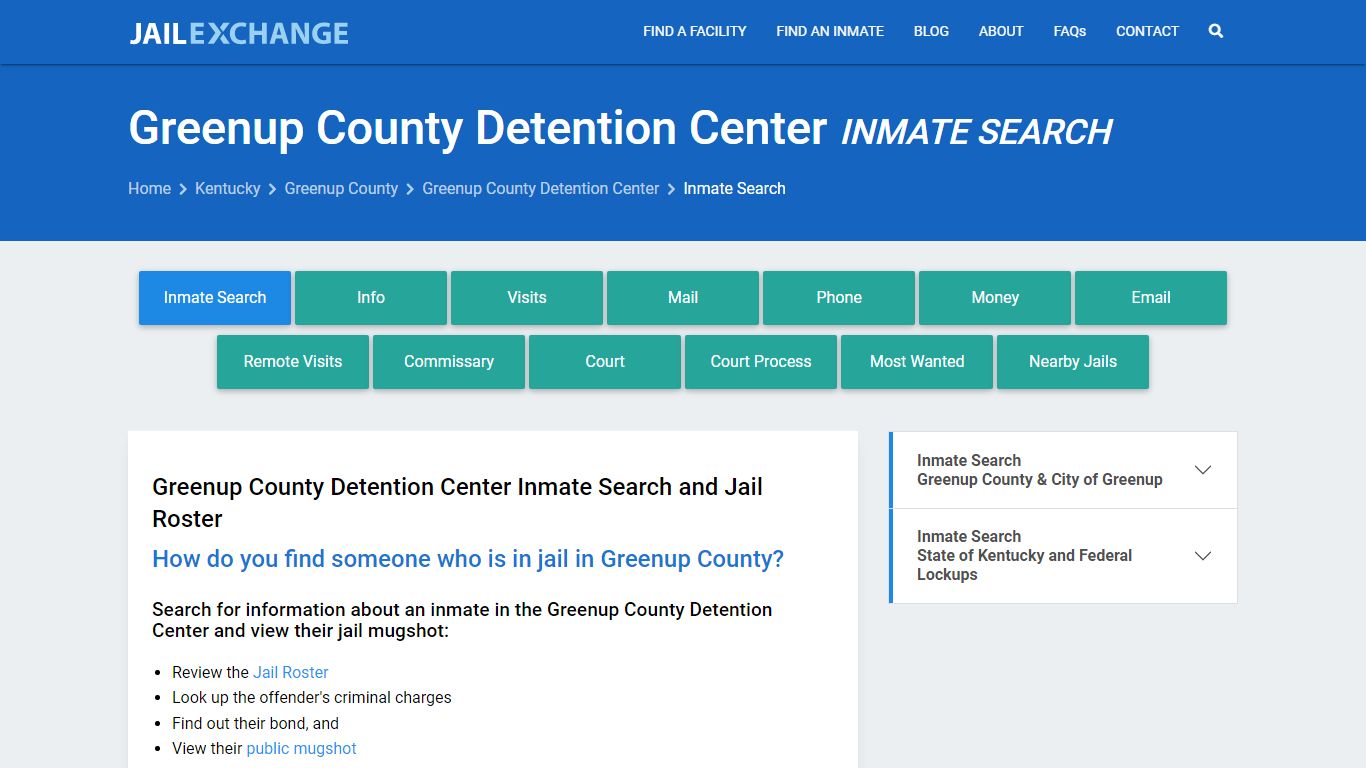 Greenup County Detention Center Inmate Search - Jail Exchange